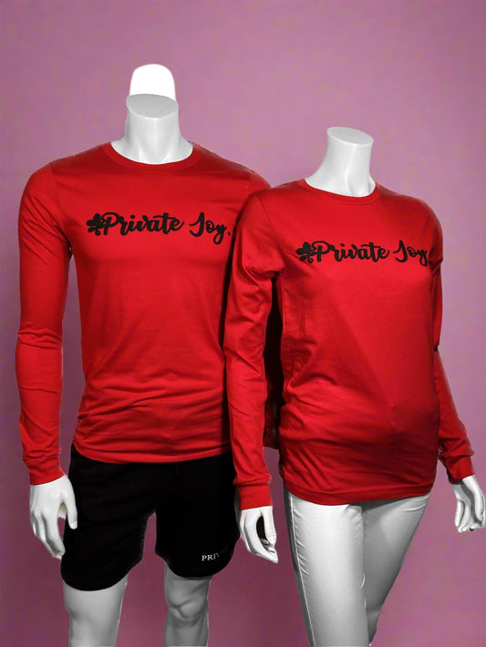 Red Bold Joy Long Sleeve T-Shirt