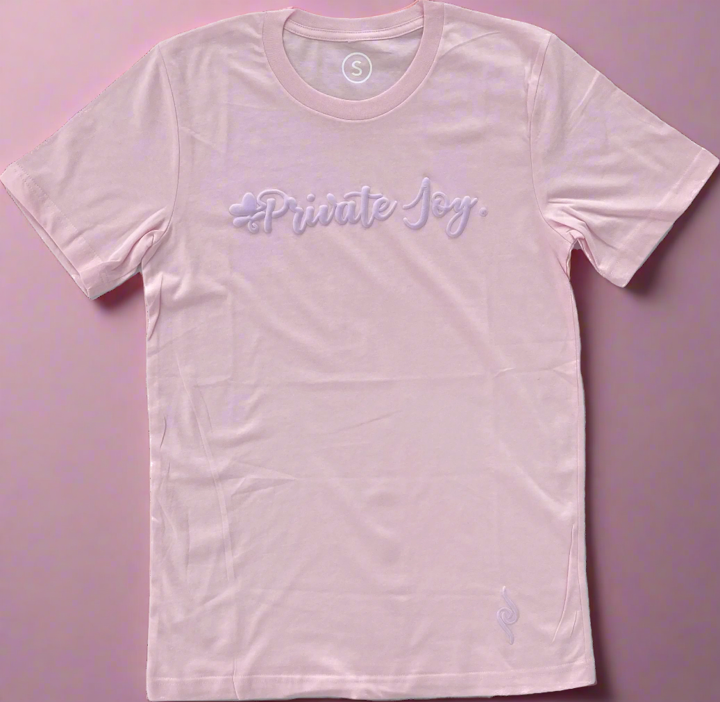 Pale Pink Puff Print Tee
